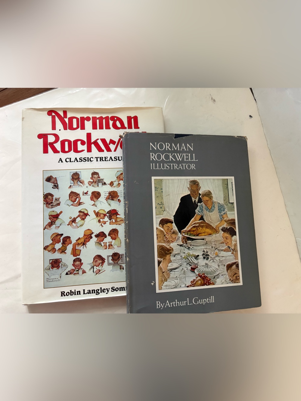 Vintage Set of 2 Norman Rockwell Art Books